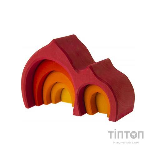 Конструктор Nic деревянный Дом Габли красный (NIC523020)