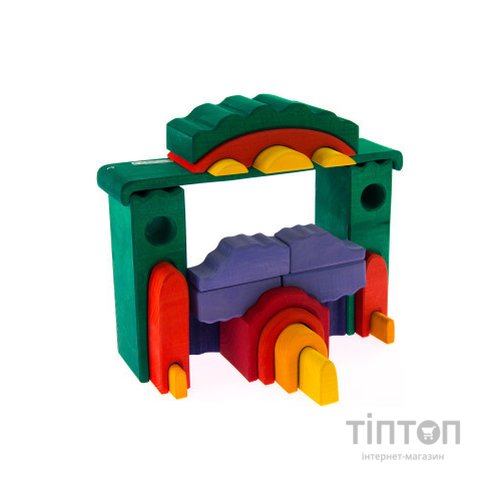 Конструктор Nic деревянный Все в замке зеленый (NIC523269)