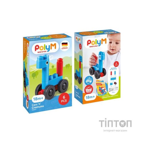 Конструктор PolyM Машинки і звірята 6 деталей (760001)