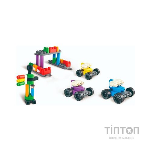 Конструктор PolyM Веселковий поїзд з цифрами 63 деталі (760022)