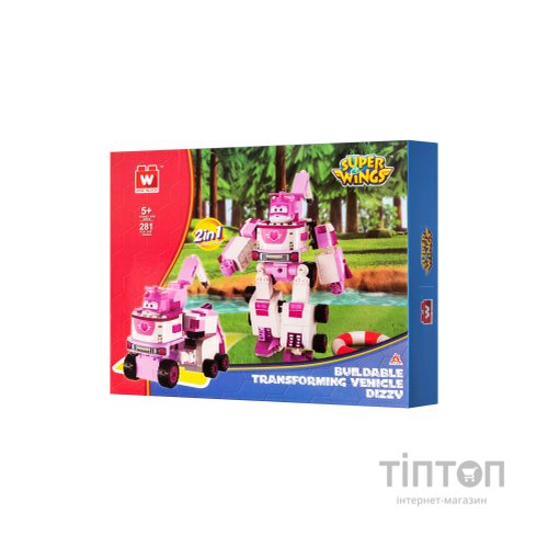 Конструктор Super Wings Small Blocks 2-in-1 Buildable Transforming Vehicle Dizzy, Ді (EU385006)