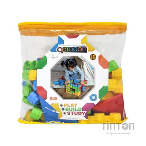 Конструктор Tigres Octagon 78 елементів в сумці (39775)