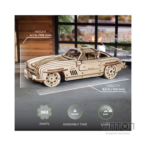 Конструктор Ugears Крилате спорткупе (6337511)