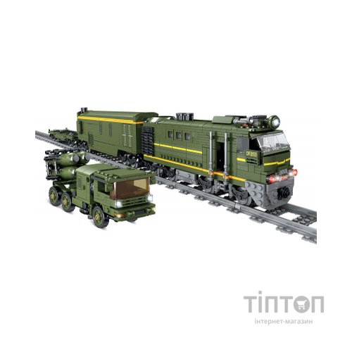 Конструктор ZIPP Toys Потяг DF2159 з рельсами, зелений на радіокеруванні (98252)