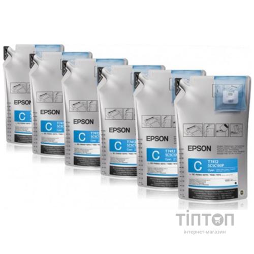 Контейнер з чорнилом Epson SC-B6000/B7000 Cyan (1Lx6packs) (C13T773240)