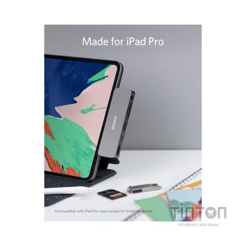 Концентратор Anker PowerExpand Direct 6-in-1 USB-C PD Media Hub (Gray) (A83620A1)