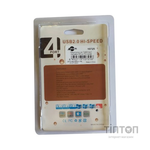 Концентратор Atcom USB TD4005 4port black (10725)