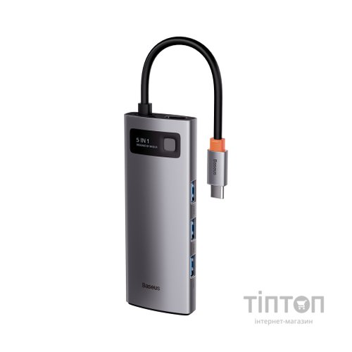 Концентратор Baseus USB3.1 Type-C to USB Type C PD 100W/HDMI 4K 60 Hz/3*USB 3.2 Gen1/ 5in1 (CAHUB-CX0G)