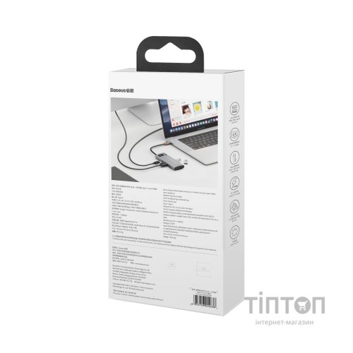 Концентратор Baseus USB3.1 Type-C to USB Type C PD 100W/HDMI 4K 60 Hz/3*USB 3.2 Gen1/ 5in1 (CAHUB-CX0G)