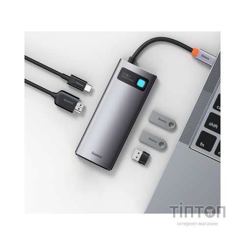 Концентратор Baseus USB3.1 Type-C to USB Type C PD 100W/HDMI 4K 60 Hz/3*USB 3.2 Gen1/ 5in1 (CAHUB-CX0G)