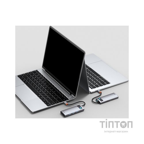 Концентратор Baseus USB3.1 Type-C to USB Type C PD 100W/HDMI 4K 60 Hz/3*USB 3.2 Gen1/ 5in1 (CAHUB-CX0G)