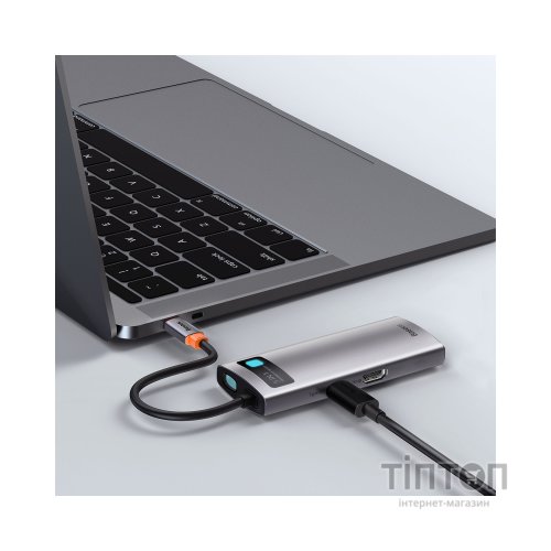 Концентратор Baseus USB3.1 Type-C to USB Type C PD 100W/HDMI 4K 60 Hz/3*USB 3.2 Gen1/ 5in1 (CAHUB-CX0G)
