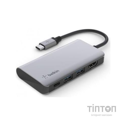 Концентратор Belkin USB-C 4in1 Multiport Dock (AVC006BTSGY)