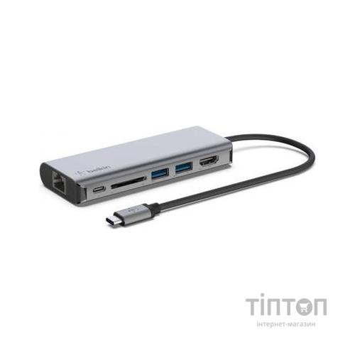 Концентратор Belkin USB-C 6in1 Multiport Dock (AVC008BTSGY)
