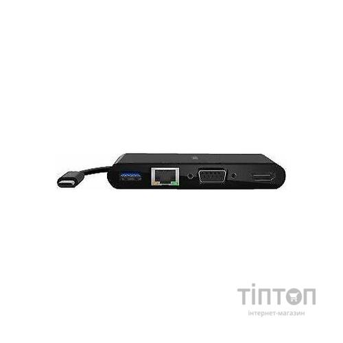 Концентратор Belkin USB-C - Ethernet, HDMI, VGA, USB-A, 100W PD, black (AVC004BTBK)