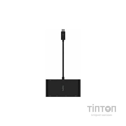 Концентратор Belkin USB-C - Ethernet, HDMI, VGA, USB-A, 100W PD, black (AVC004BTBK)