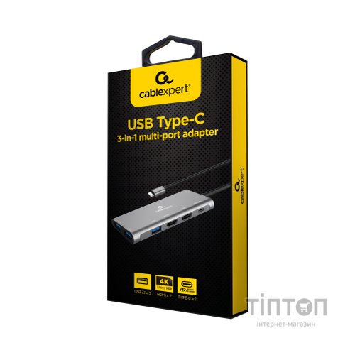 Концентратор Cablexpert USB-C 3-in-1 (A-CM-COMBO3-03)