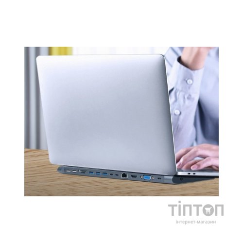 Концентратор Cablexpert USB-C 9-in-1 (Hub/HDMI/VGA/PD/card-reader/lan/audio) (A-CM-COMBO9-01)