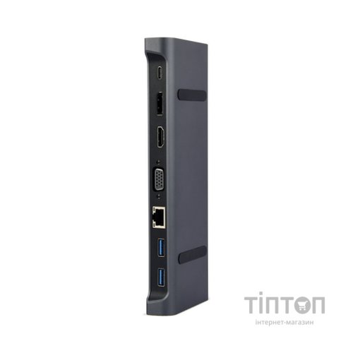Концентратор Cablexpert USB-C 9-in-1 (USB-hub + HDMI/VGA/PD/CR/LAN/3.5mm) (A-CM-COMBO9-02)