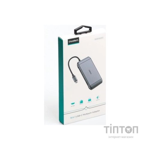 Концентратор Choetech USB-C 9-in-1 (HUB-M15-GY)