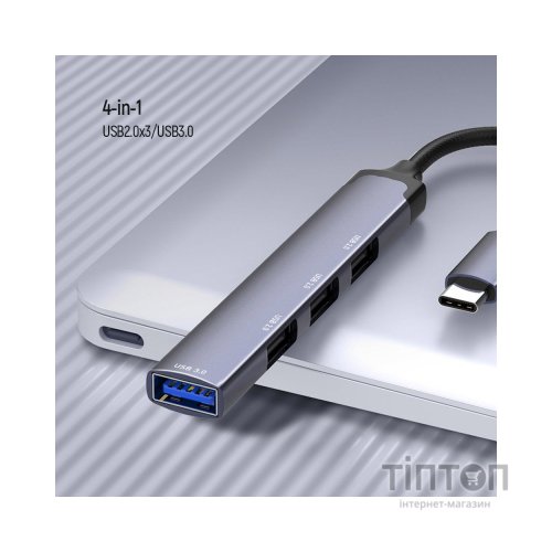 Концентратор ColorWay USB-C 4-в-1 USB2.0х3/USB3.0 (CW-HUB04)
