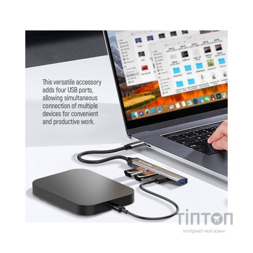 Концентратор ColorWay USB-C 4-в-1 USB2.0х3/USB3.0 (CW-HUB04)