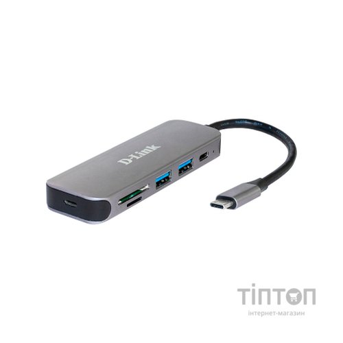 Концентратор D-Link DUB-2325 2xUSB3.0, 1xUSB TypeC, 1xSD, 1x-microSD, USB TypeC (DUB-2325)