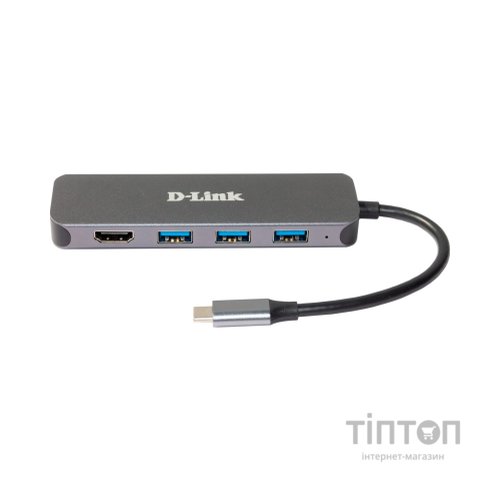 Концентратор D-Link USB-C 3xUSB3.0, 1xUSB-C, 1xHDMI (DUB-2333)