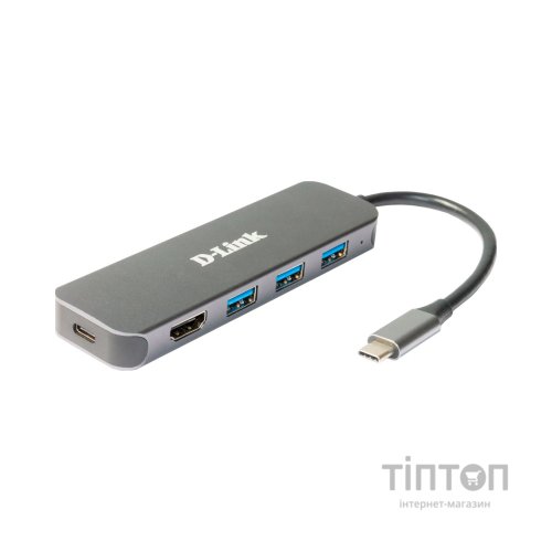 Концентратор D-Link USB-C 3xUSB3.0, 1xUSB-C, 1xHDMI (DUB-2333)