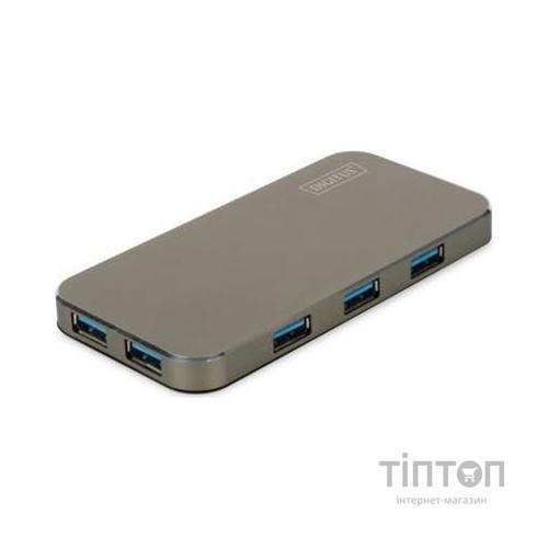 Концентратор DIGITUS 7 порт, USB 3.0, активний c БП, Matt black 
 