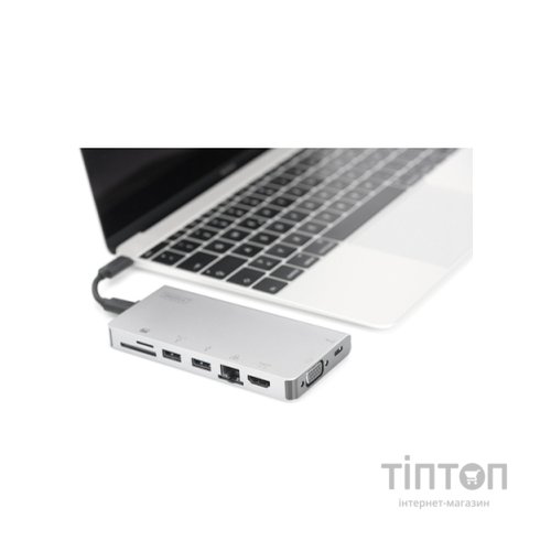 Концентратор Digitus Travel USB-C, 8 Port (DA-70866)
