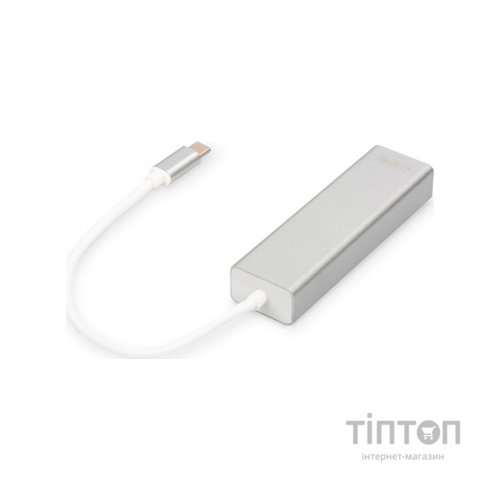 Концентратор Digitus USB-C - USB 3.0 3 Port Hub + Gigabit Ethernet (DA-70255)