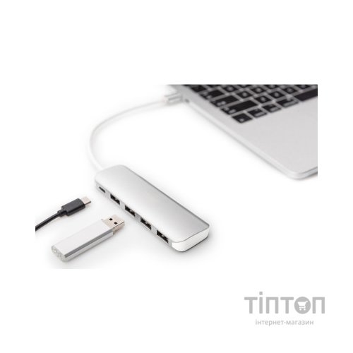 Концентратор Digitus USB Type-C, 4xUSB 3.0 (DA-70242-1)