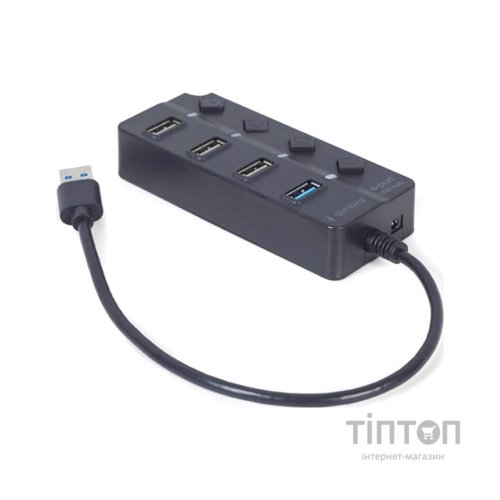 Концентратор Gembird 4 ports (1xUSB3.1+3xUSB2.0) switch black (UHB-U3P1U2P3P-01)