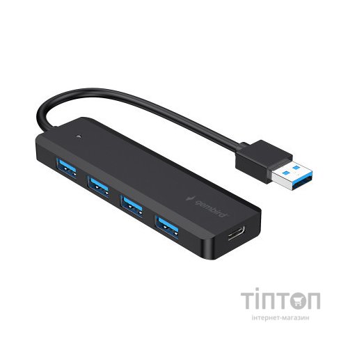 Концентратор Gembird 4 ports USB 3.1,USB-A, USB-C PD (UHB-U3P4P-02)