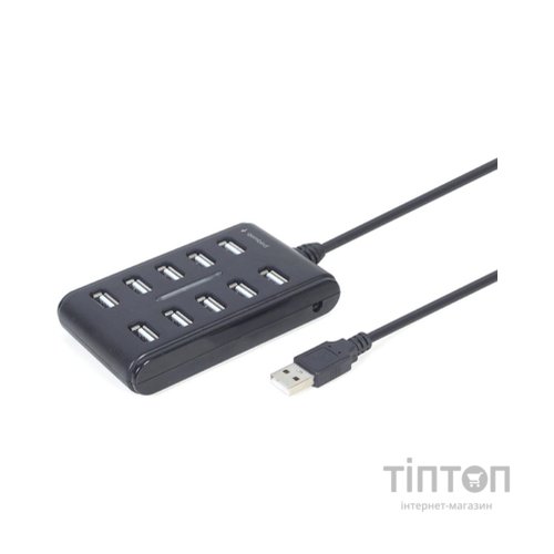 Концентратор Gembird USB 2.0 10 ports black (UHB-U2P10P-01)