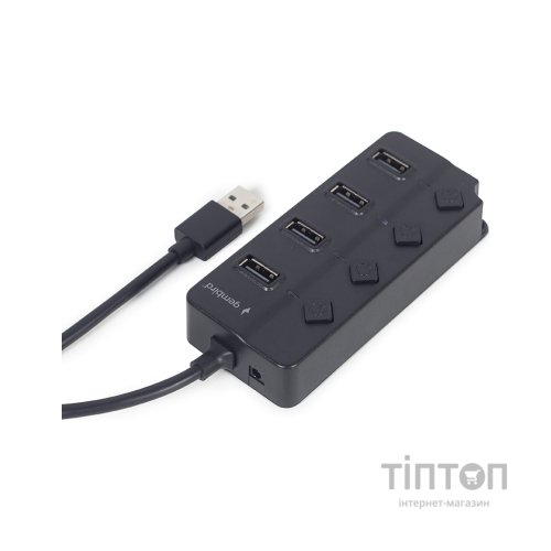 Концентратор Gembird USB 2.0 4 ports (UHB-U2P4P-01)