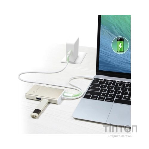 Концентратор J5create USB-C 5-in-1 2xUSB 3.0 + HDMI 4K + USB-C PD + RJ45 1000Mbps gray (JCA374-N)
