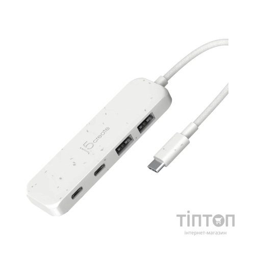 Концентратор J5create USB-C to 2xUSB-A + 2xUSB-C 3.2 10Gbps white (JCH342EW-N)