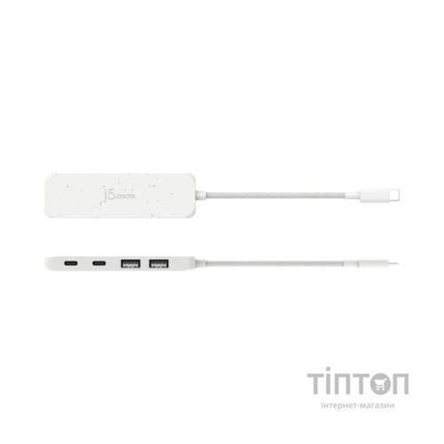 Концентратор J5create USB-C to 2xUSB-A + 2xUSB-C 3.2 10Gbps white (JCH342EW-N)