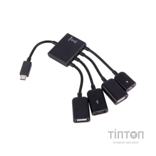 Концентратор Lapara LA-MicroUSB-OTG-HUB black