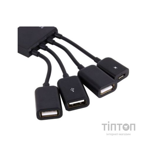Концентратор Lapara LA-MicroUSB-OTG-HUB black