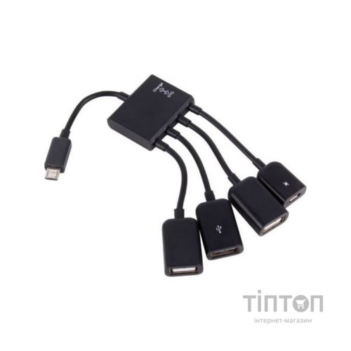 Концентратор Lapara LA-MicroUSB-OTG-HUB black