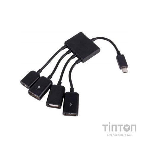 Концентратор Lapara LA-MicroUSB-OTG-HUB black