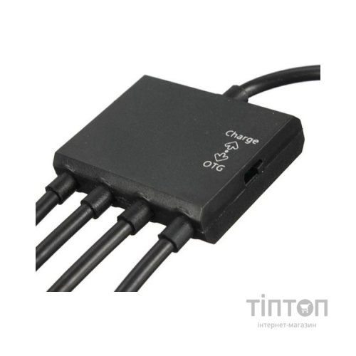 Концентратор Lapara LA-MicroUSB-OTG-HUB black
