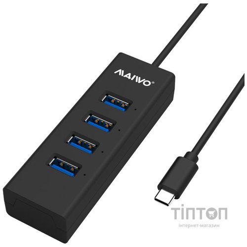 Концентратор Maiwo USB Type-C to 4х USB3.0 cable 15 cm (KH304C)