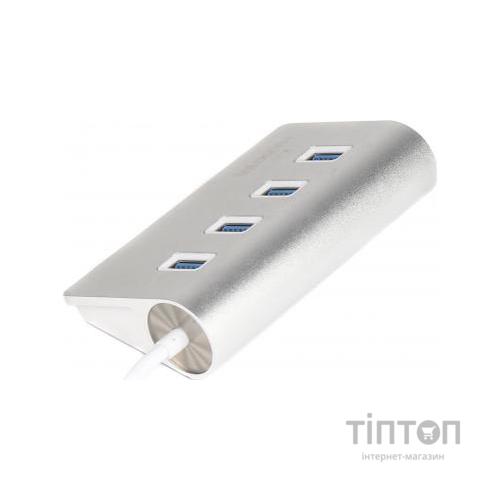 Концентратор Maxxter USB 3.0 Type-A 4 ports silver (HU3A-4P-01)