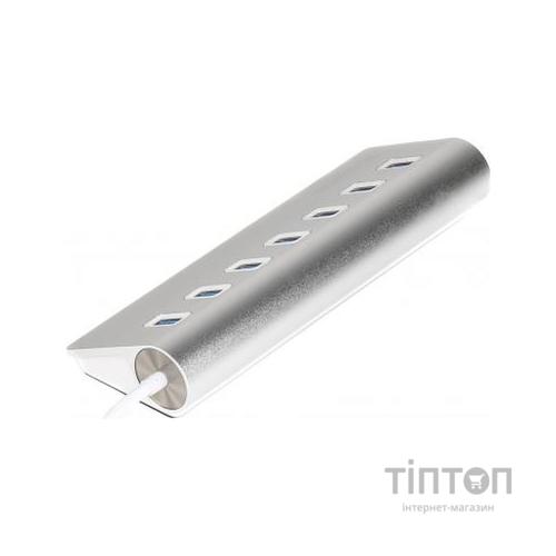 Концентратор Maxxter USB 3.0 Type-A 7 ports silver (HU3A-7P-01)
