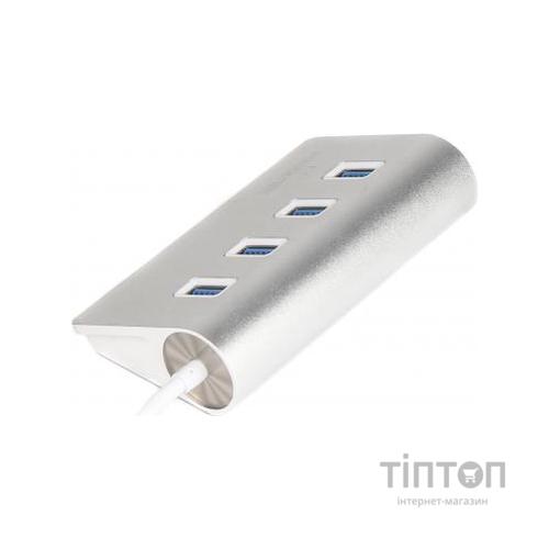 Концентратор Maxxter USB 3.0 Type-C 4 ports silver (HU3С-4P-01)