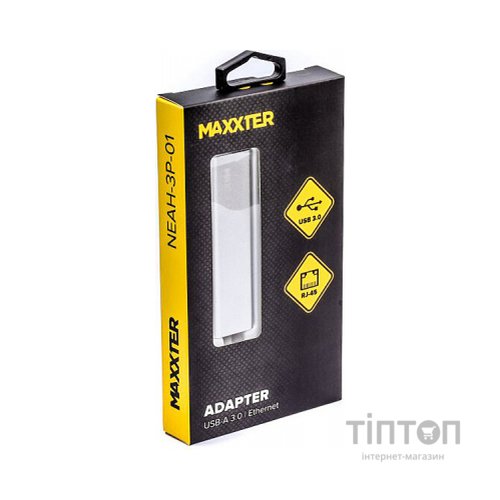Концентратор Maxxter USB to Gigabit Ethernet, 3 Ports USB 3.0 (NEAH-3P-01)